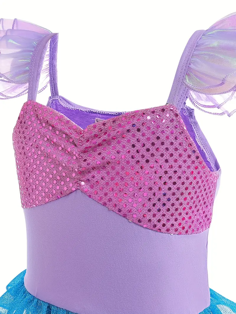 Disfraz Sirenita Ariel Niñas con Accesorios y Peluca miniatura 2
