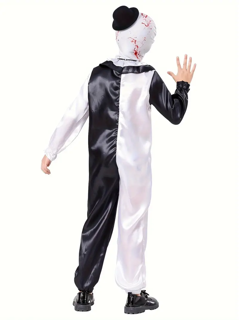 Disfraz de Art the Clown para Niño – Payaso de Terror Terrifier con Máscara y Sombrero (Niños) miniatura 3