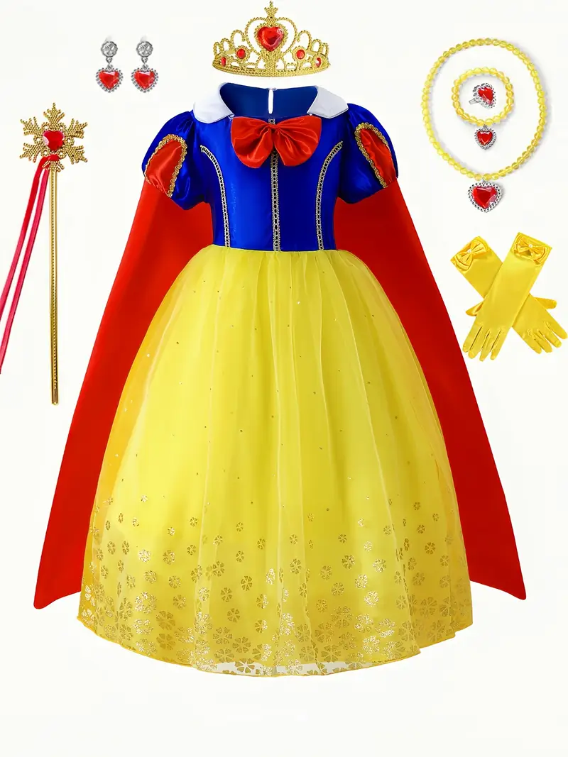 Disfraz de Blanca Nieves para Niñas con Accesorios