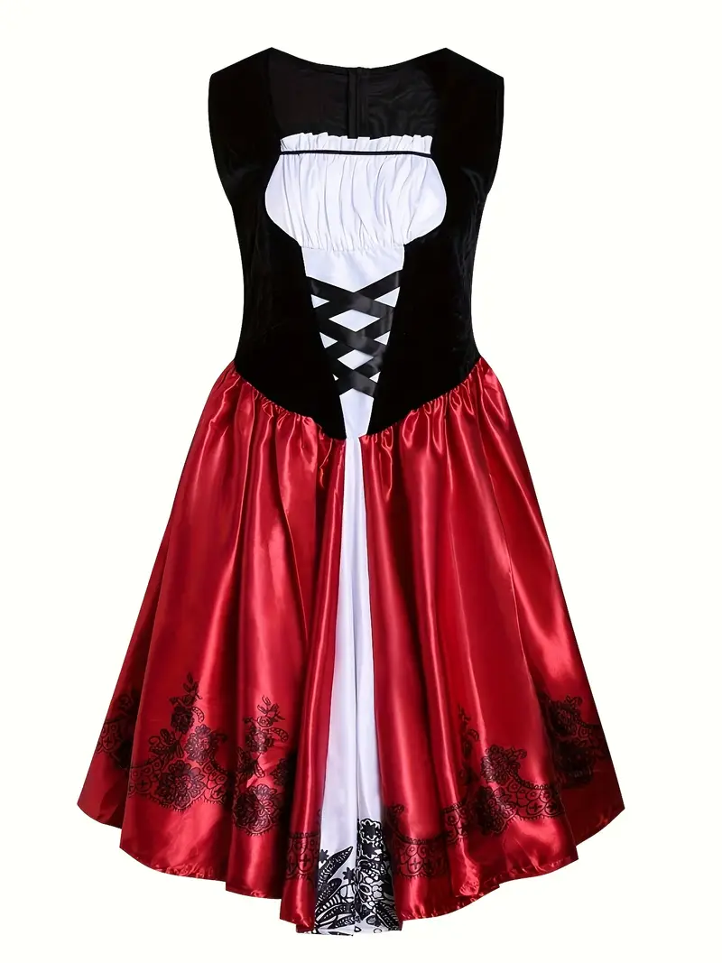 Disfraz Caperucita Roja Mujer Adulto con Capa Halloween miniatura 2