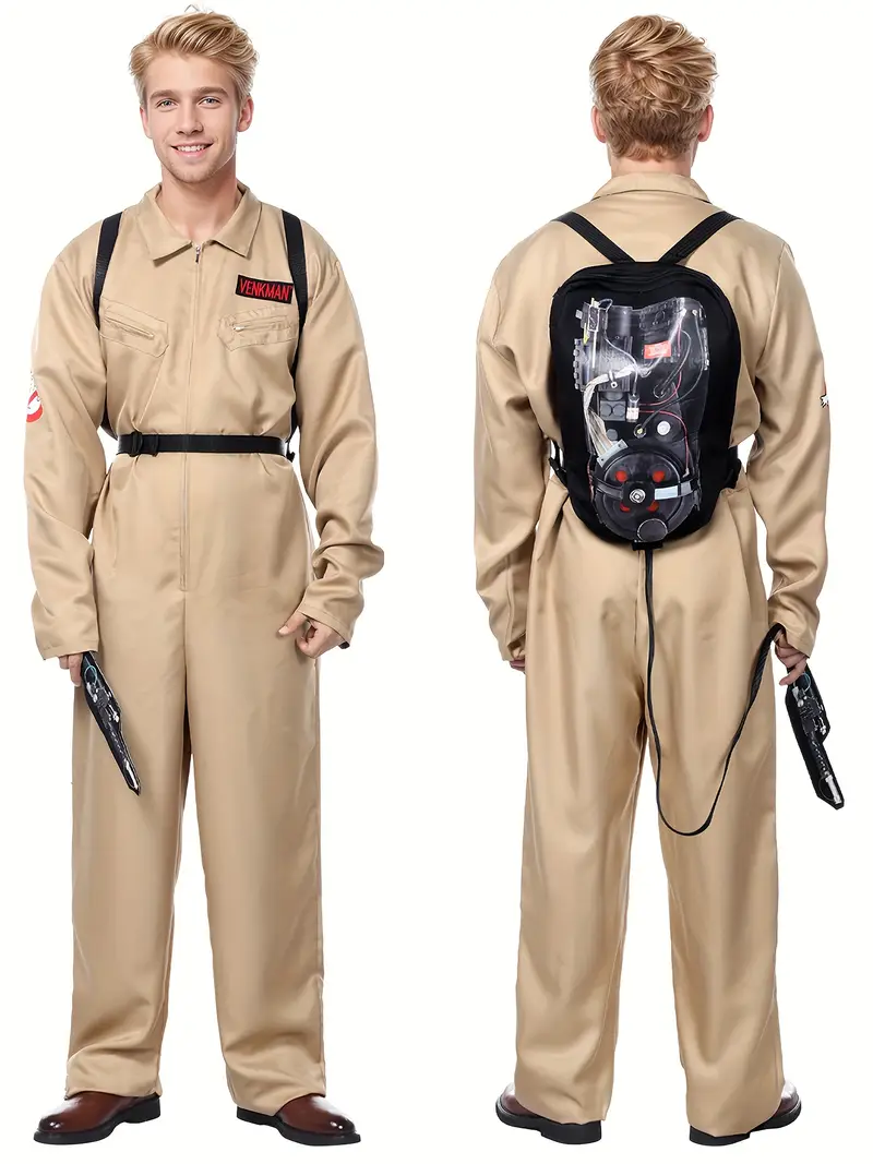 Disfraz Cazafantasmas Hombre – Mono Beige con Mochila de Protones Halloween miniatura 3