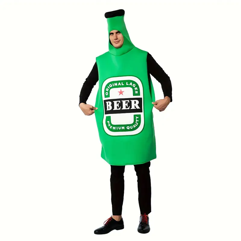 Disfraz de Botella de Cerveza para Adultos – Traje Verde Divertido 🍺