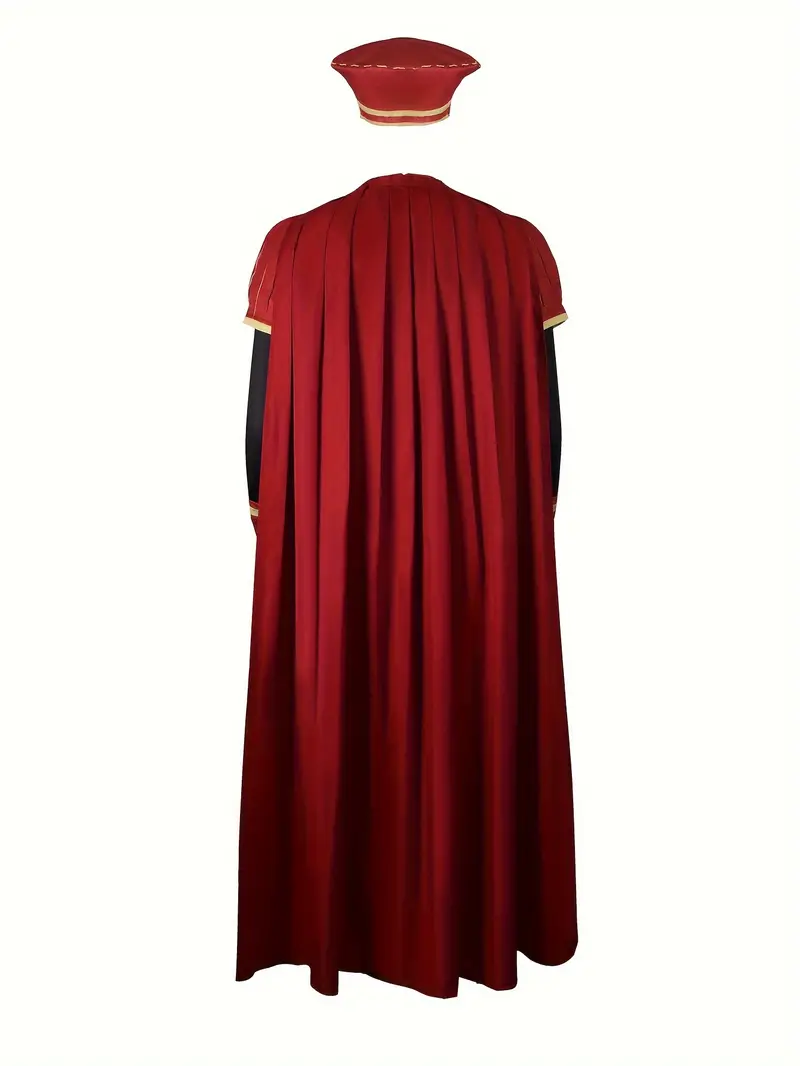 Disfraz de Lord Farquaad – Villano de Shrek | Traje Real Rojo con Capa y Gorro Medieval miniatura 2