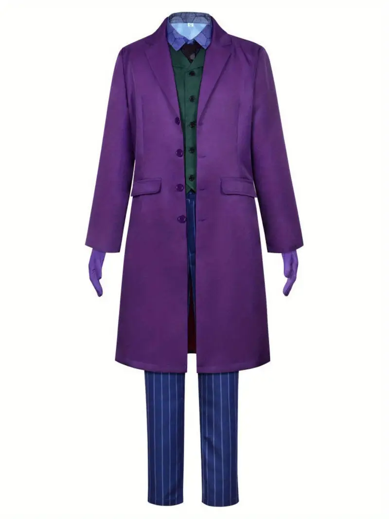 Disfraz del Joker para Hombre – Traje Completo de 6 Piezas 💜 | La Cueva del Terror