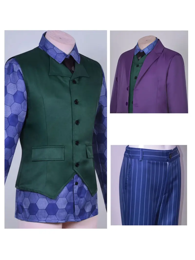 Disfraz del Joker para Hombre – Traje Completo de 6 Piezas 💜 | La Cueva del Terror miniatura 3