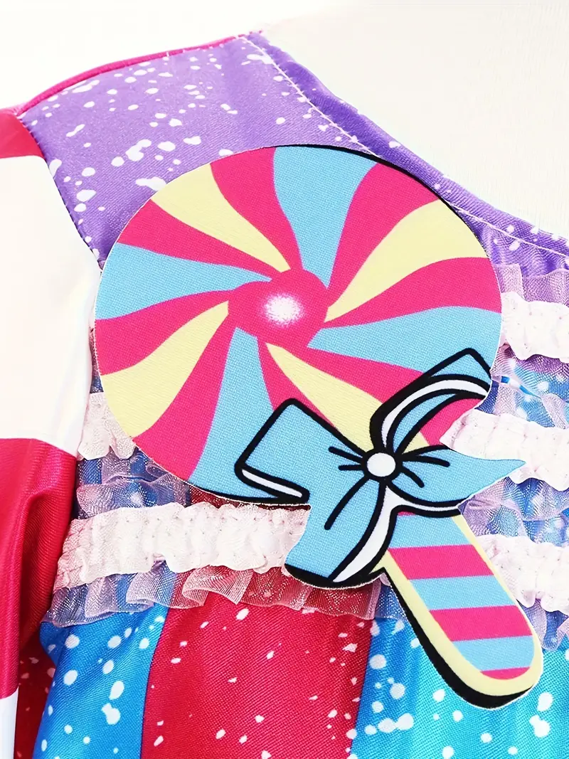 Disfraz de Dulces Colorido para Niñas con Diadema Halloween miniatura 3