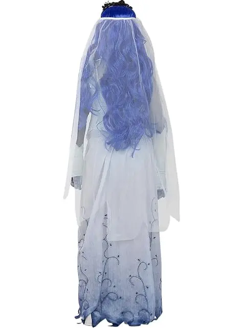 Disfraz de Novia Cadáver Emily para Niña | Vestido Azul con Velo miniatura 2