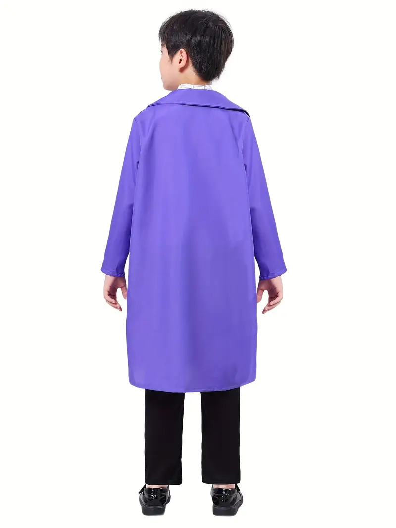 Disfraz de Joker Infantil – Traje con Saco Morado, Chaleco Verde y Pantalón (Niños) miniatura 2