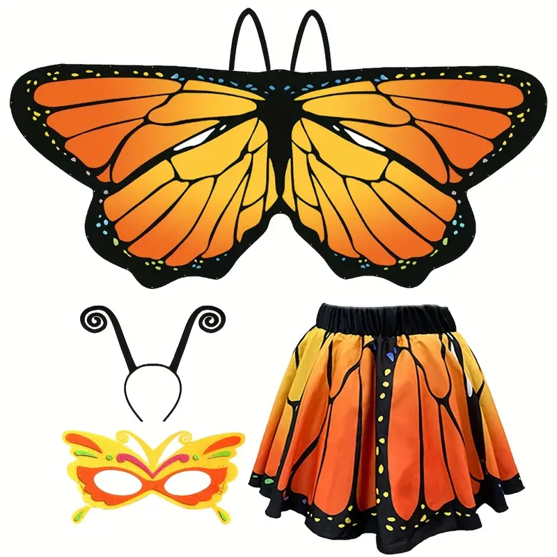 Disfraz de Mariposa para Niña con Alas, Falda y Accesorios | Halloween y Fiestas