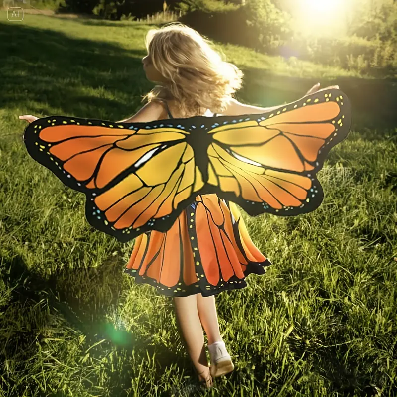 Disfraz de Mariposa para Niña con Alas, Falda y Accesorios | Halloween y Fiestas miniatura 3