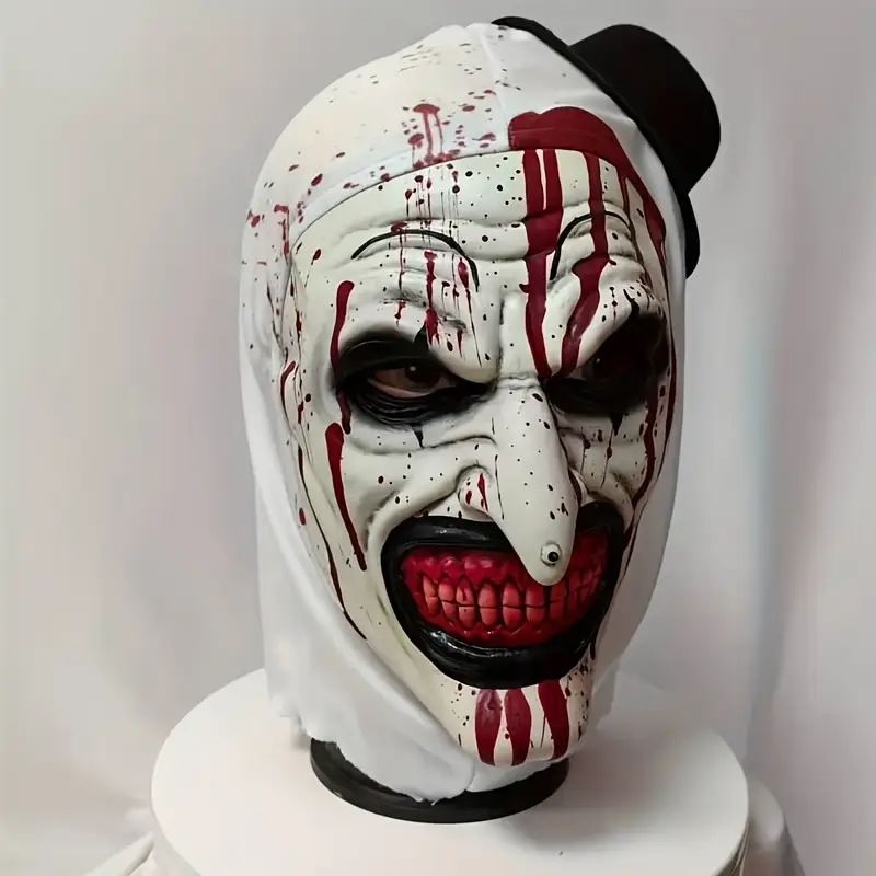 Máscara de Payaso Sangriento Estilo Art the Clown | Terror Halloween