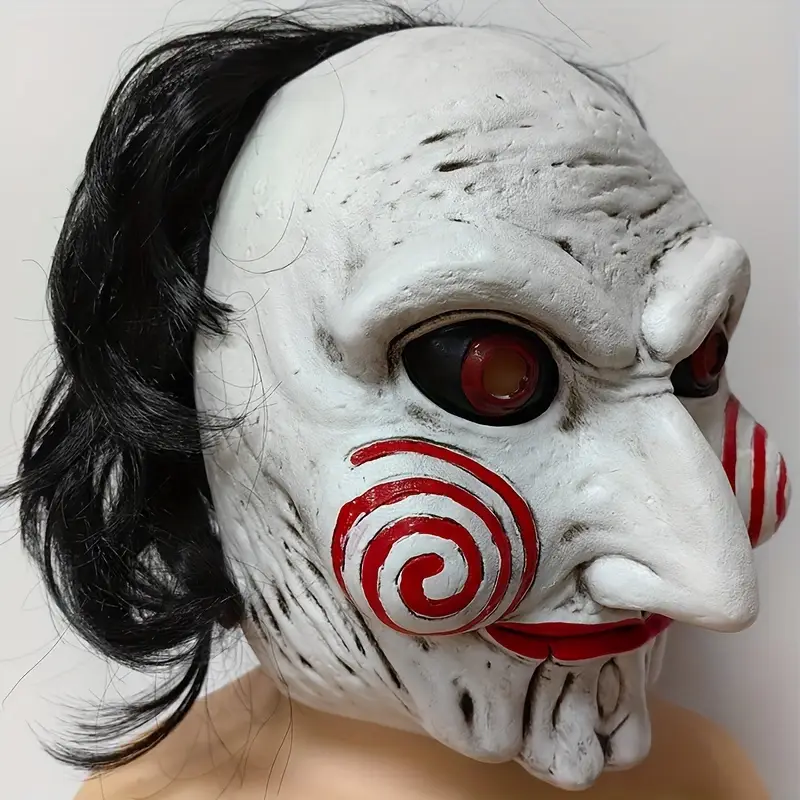 Máscara de Jigsaw Billy de Saw para Adultos | Terror y Halloween miniatura 2