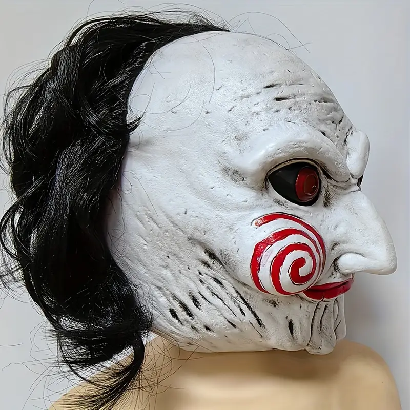 Máscara de Jigsaw Billy de Saw para Adultos | Terror y Halloween miniatura 3