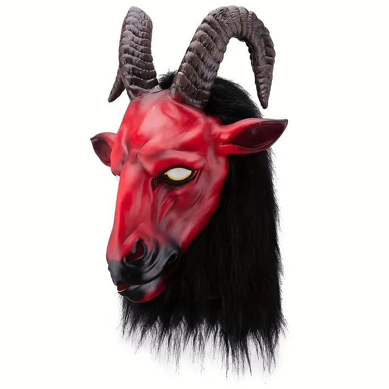 Máscara de Cabra Infernal Realista – Látex de Alta Calidad para Halloween, Cosplay y Fiestas de Terror miniatura 2