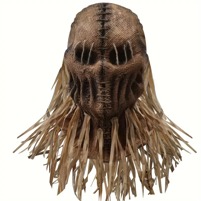 Máscara de Espantapájaros de Terror – Látex Realista con Detalles Macabros para Halloween y Cosplay