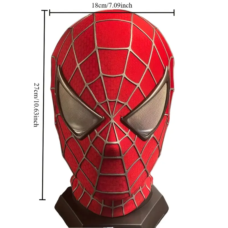Máscara de Spider-Man 3D Profesional – Versión Clásica (Roja o Negra) | Cosplay Premium de Marvel miniatura 3