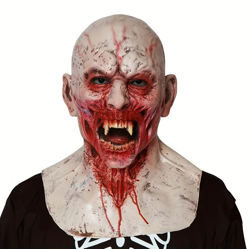 Máscara de Zombie Sangriento – Látex Realista para Halloween y Cosplay