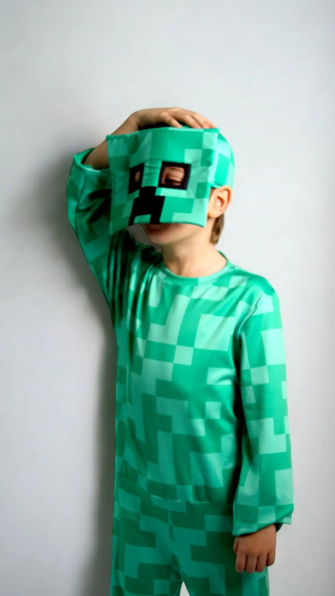 Disfraz de Minecraft Creeper para Niños – Con Máscara y Antifaz miniatura 2
