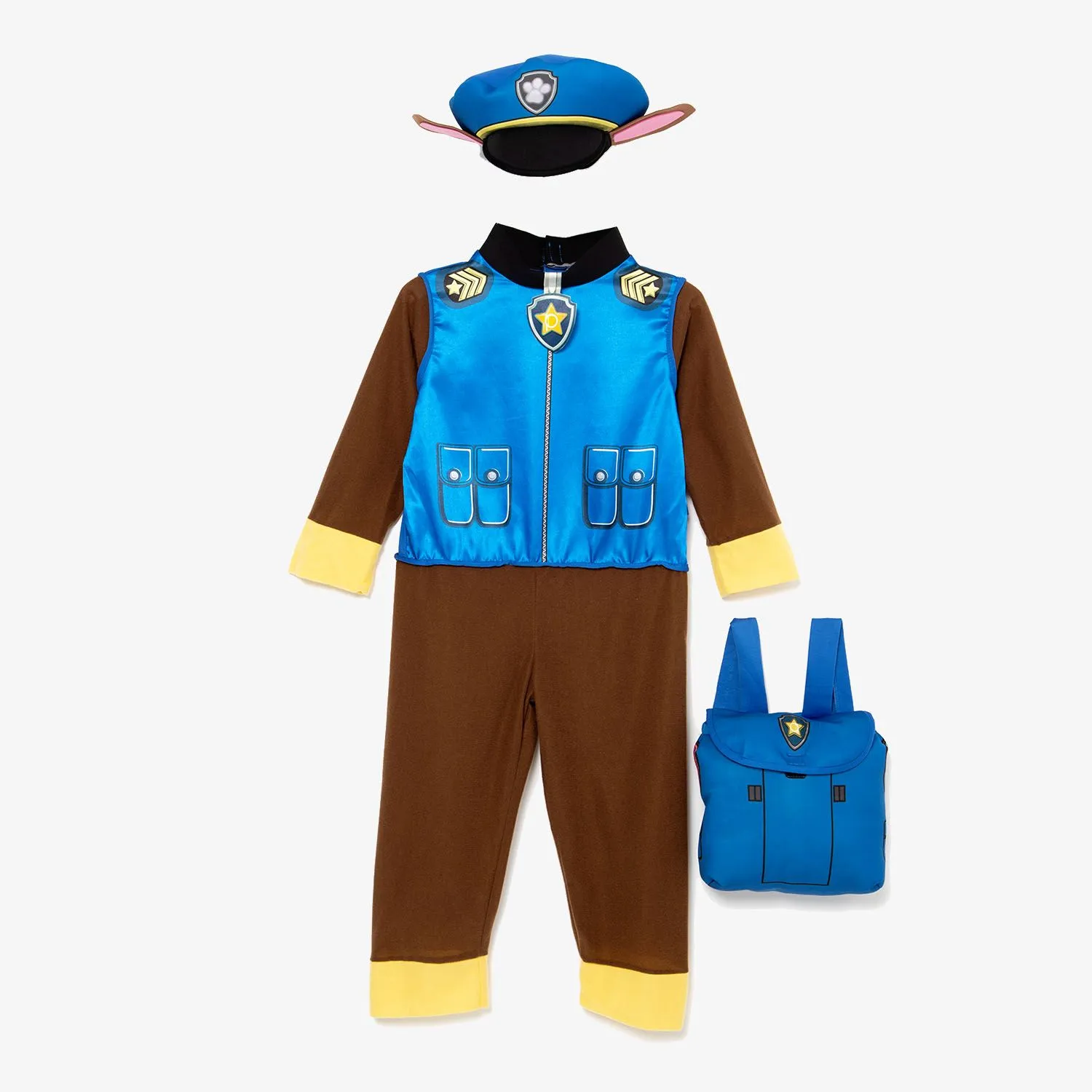 Disfraz de Chase Paw Patrol para Niños – Con Mochila Incluida