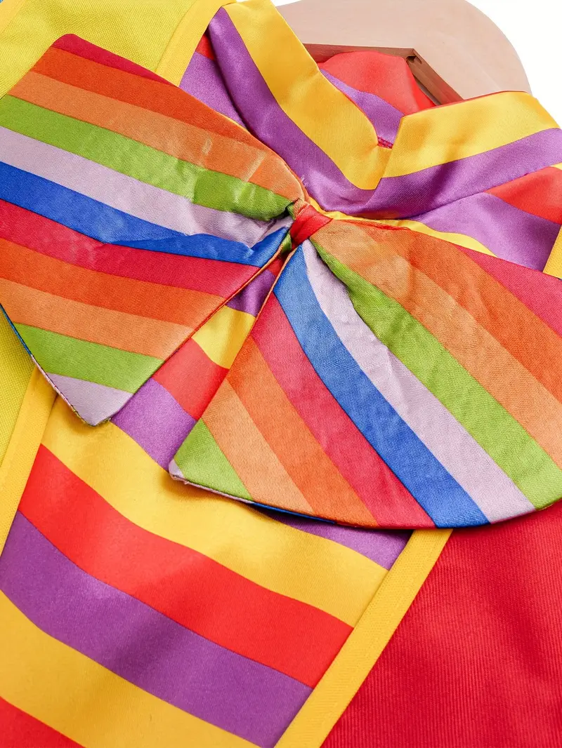 Disfraz de Payaso Arcoíris para Niños – Con Sombrero y Abrigo Largo Multicolor miniatura 3