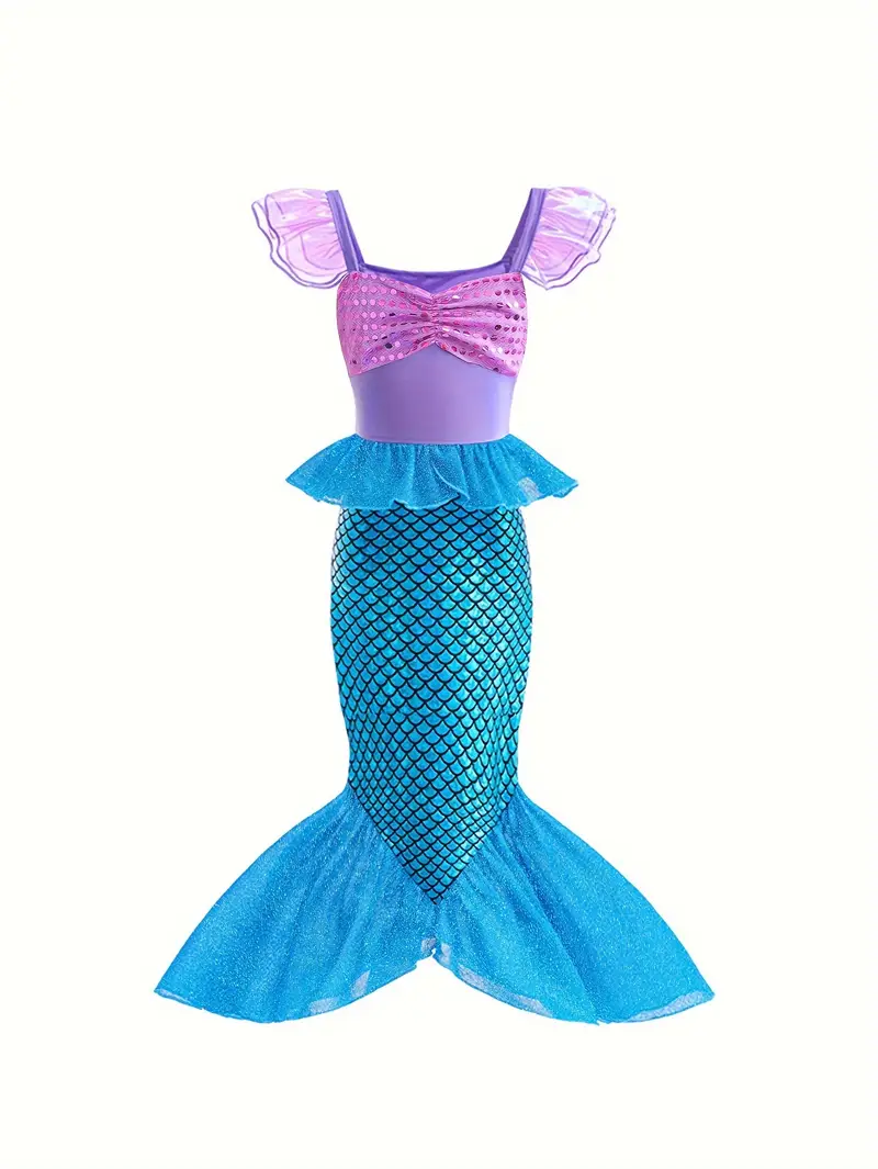 Disfraz de Sirena Azul para Niñas con Accesorios miniatura 2