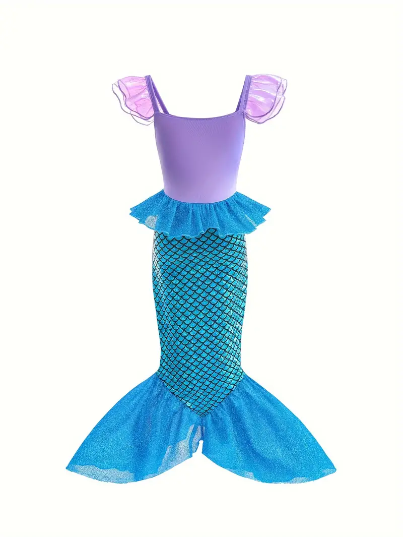 Disfraz de Sirena Azul para Niñas con Accesorios miniatura 3
