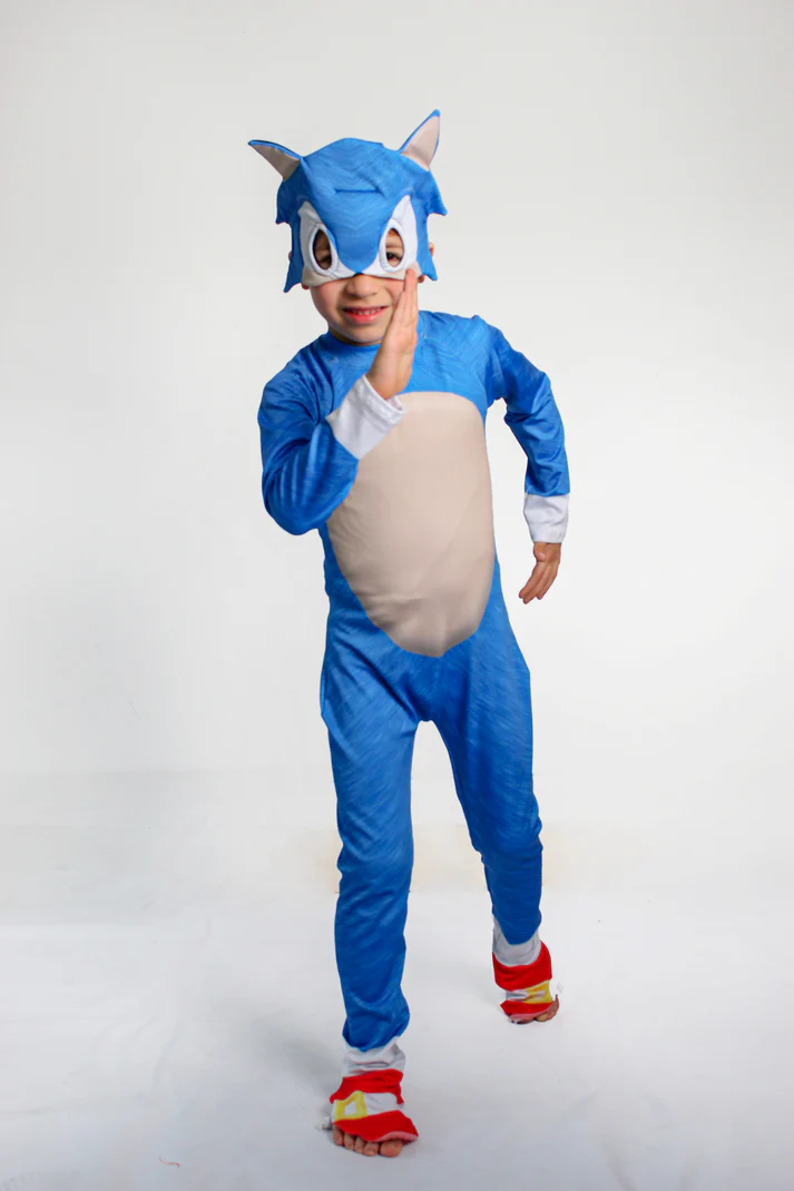 Disfraz de Sonic para Niños – Incluye Máscara y Gorro