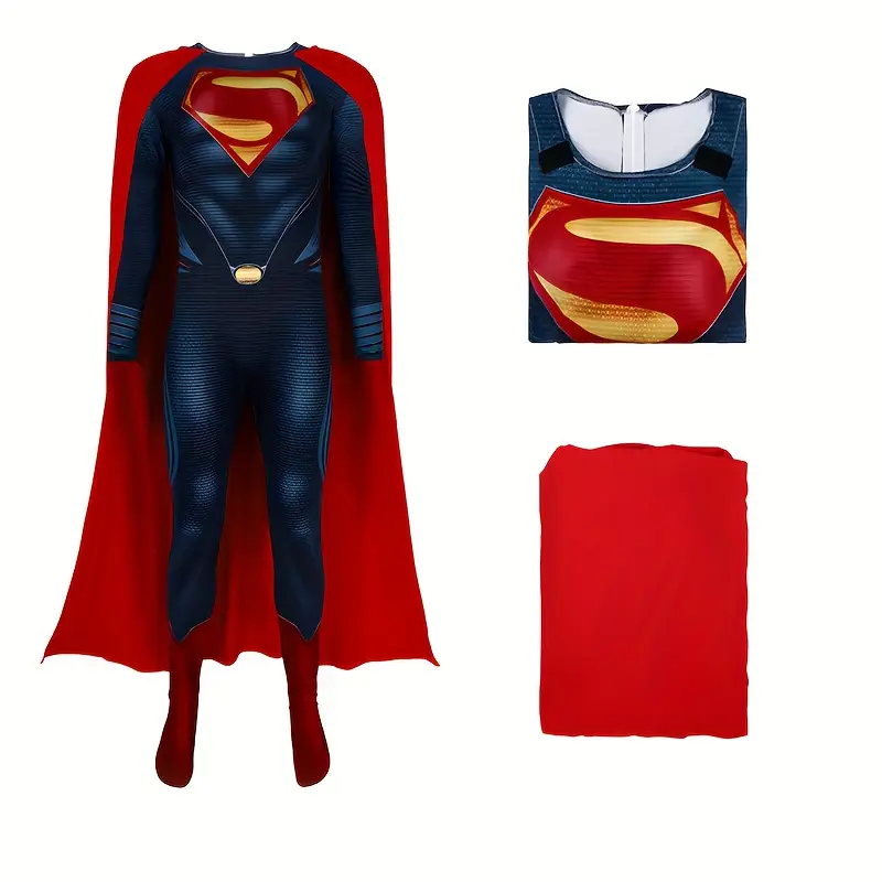 Disfraz Superman Hombre de Acero – Adulto con Capa Roja
