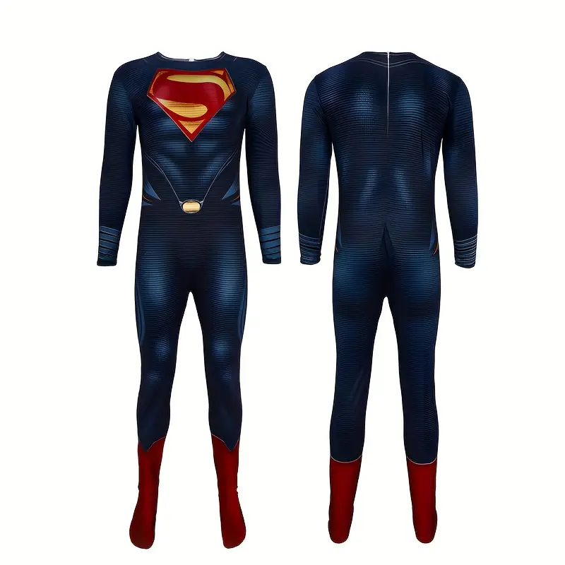 Disfraz Superman Hombre de Acero – Adulto con Capa Roja miniatura 2